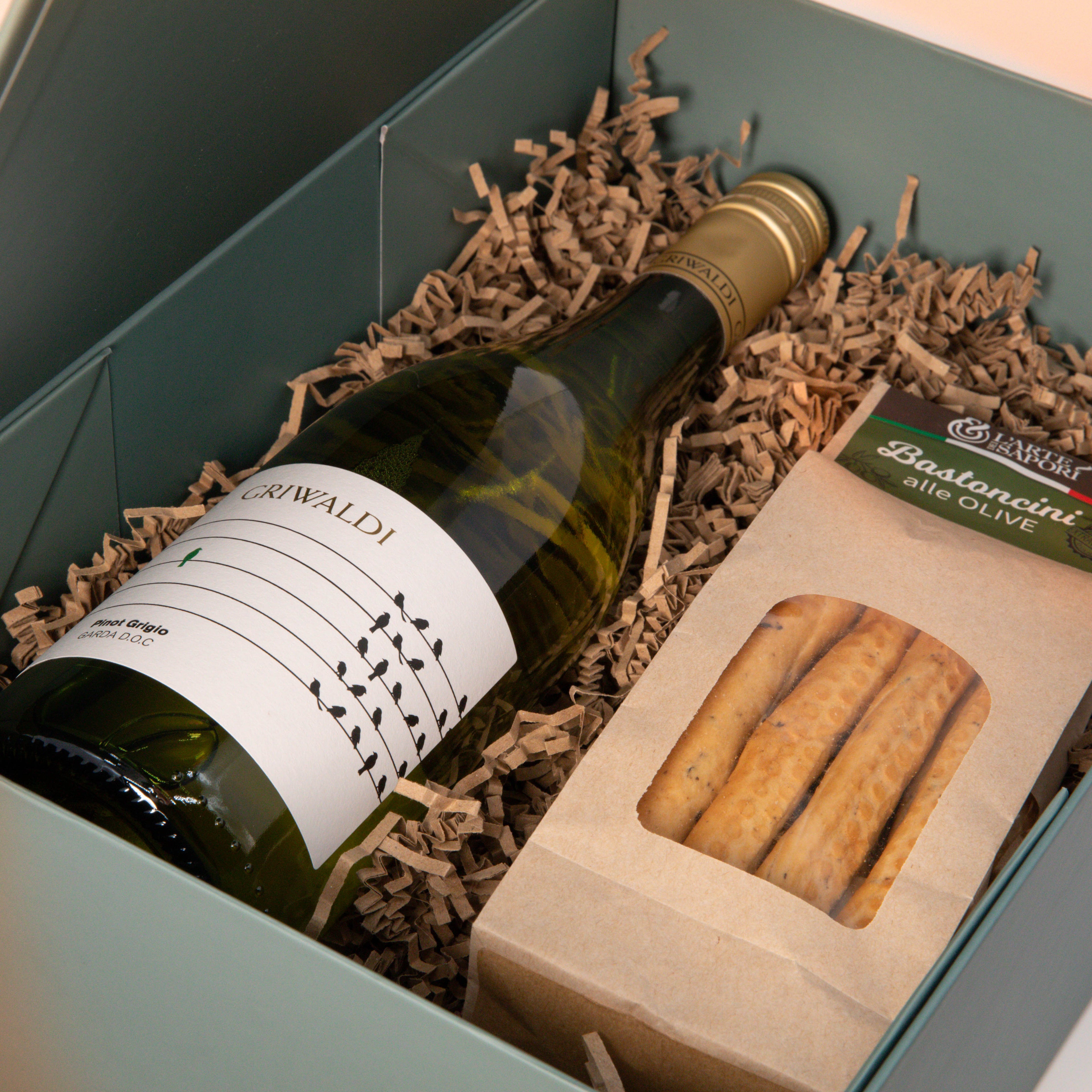 Weinbox Pinot Grigio mit Grissini