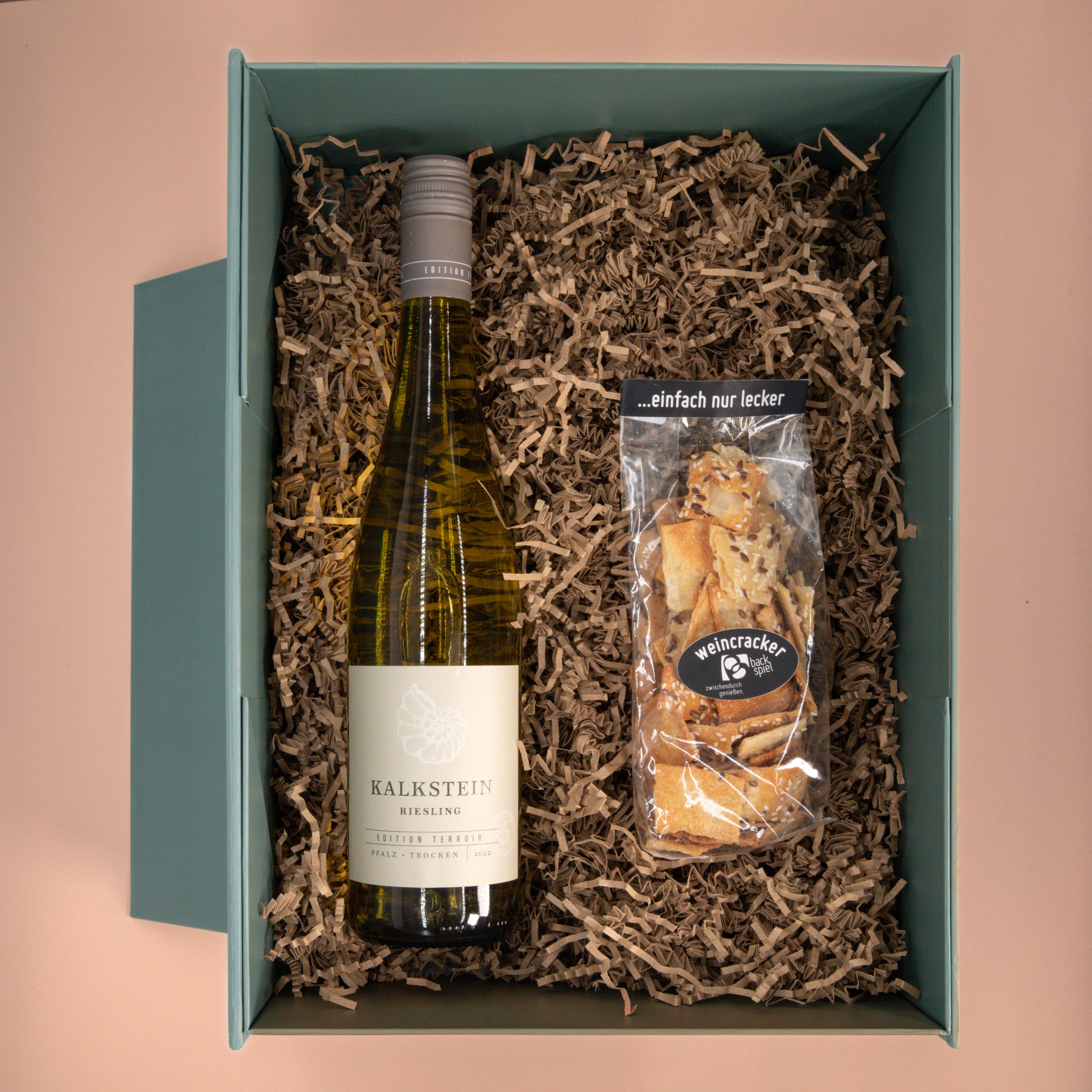 Weinbox Riesling mit Cracker