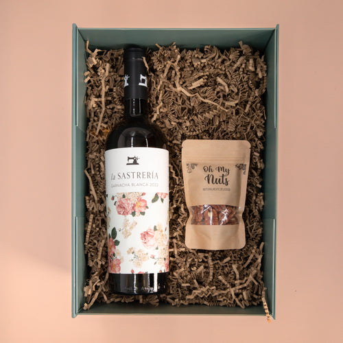 Weinbox Blanco mit Nüssen