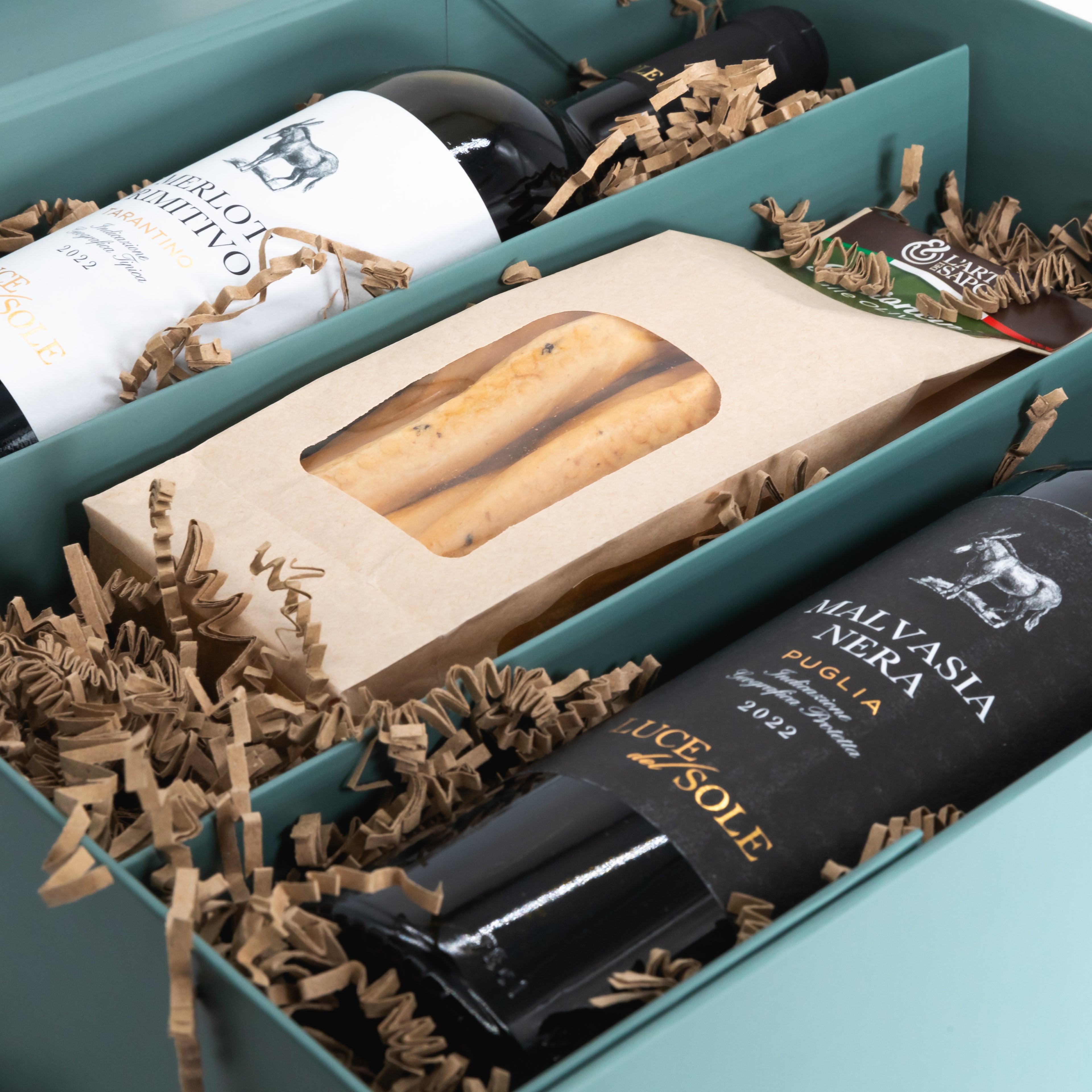 Weinbox Italien mit Premium Sticks Olive