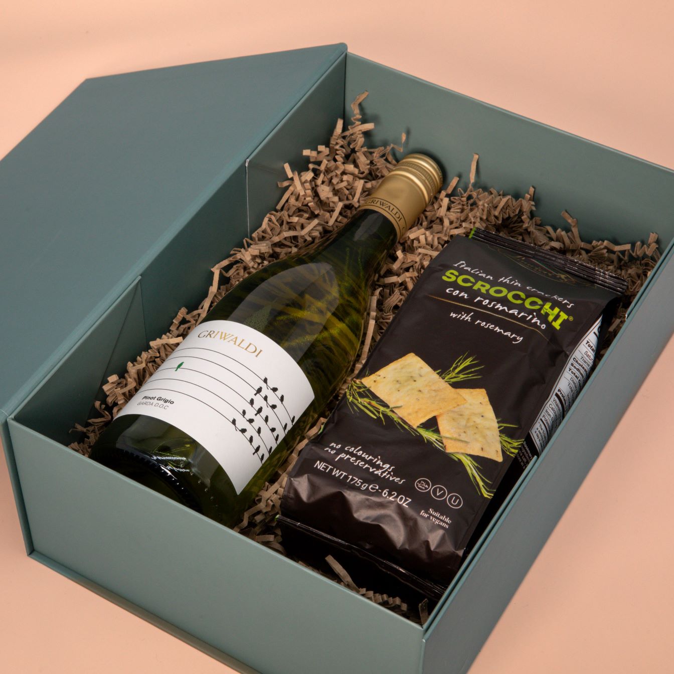 Weinbox Pinot Grigio mit Scrocchi Rosmarino